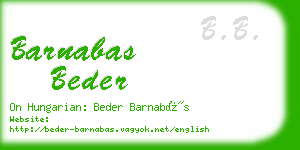 barnabas beder business card